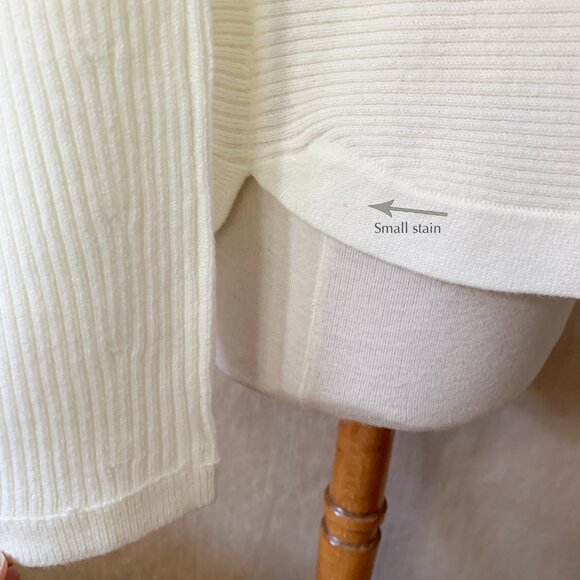 Ardene Ivory Dolman Sleeve Knit Sweater | Size Large - Picture 10 of 14